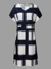  Casual Dress Women's V Neck Midi Dress