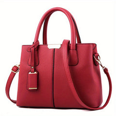 Classic Tote Satchel Bag Solid Shoulder Bag All Match Crossbody Bag