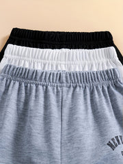 3pcs Girl's Jogger Pants Elastic Waist Sweatpants