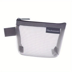 Mesh Mini Storage Pouch Zipper Coin Purse Organizer