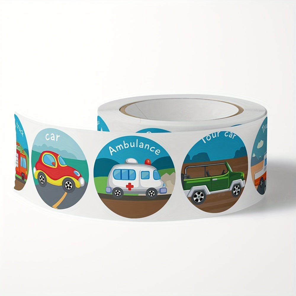 500pcs Vehicle Thank You Stickers for Kids Party Seal Labels