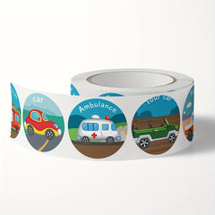 500pcs Vehicle Thank You Stickers for Kids Party Seal Labels