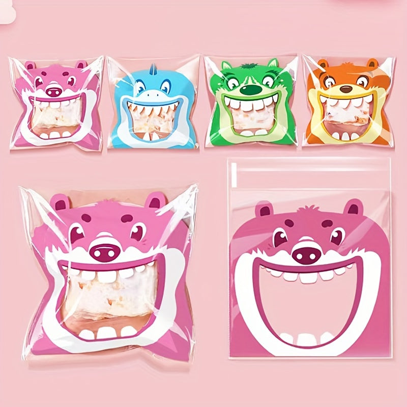 100pcs Big Teeth Mouth Monster Plastic Bags Party Favors