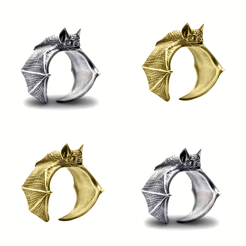 Retro Metal Cold Wind Bat Ring Male Niche Ring Jewelry