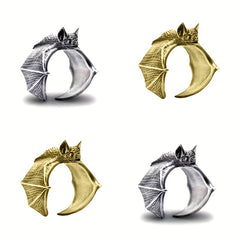 Retro Metal Cold Wind Bat Ring Male Niche Ring Jewelry