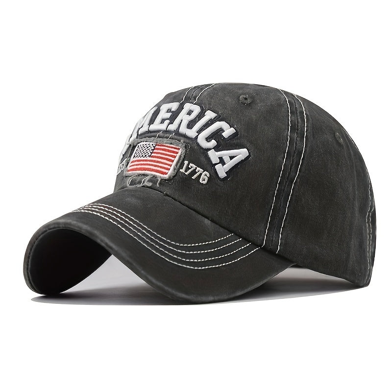 Embroidered America Flag Baseball Cap