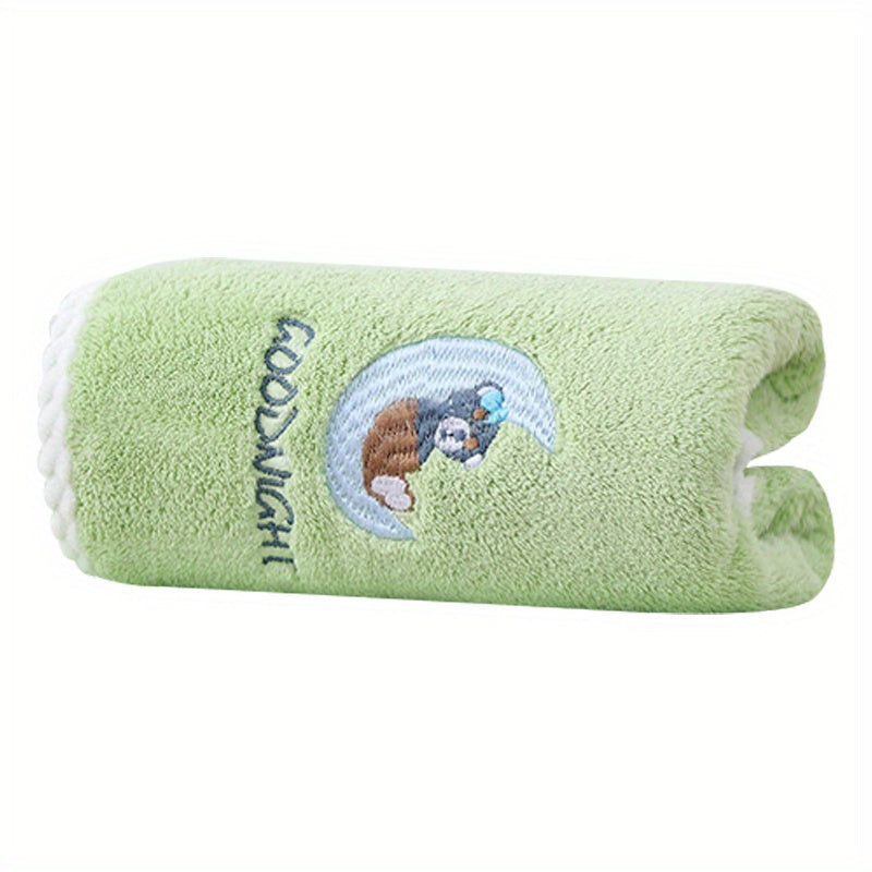 Embroidery Hand Towel Coral Fleece Quick-drying Soft Skin-friendly Face Towel