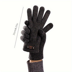 Men's Winter Cycling Gloves Warm Velvet Touch Screen Gloves
