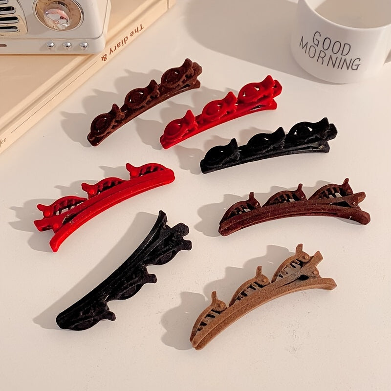 Crystal Stone Braided Hair Clip Rhinestone Hairpin