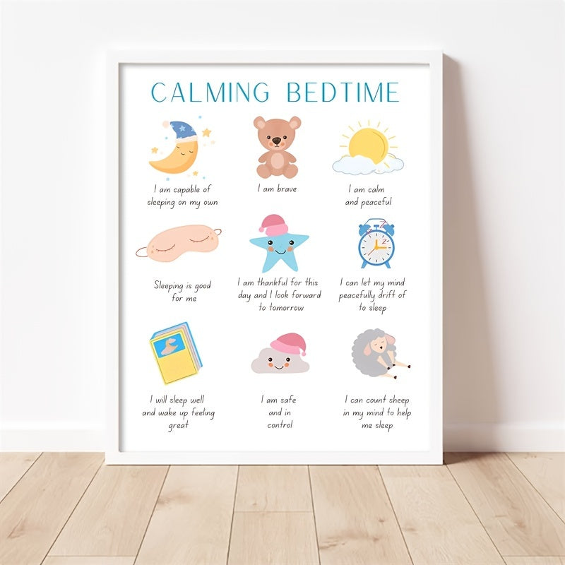 Feelings Poster Bedtime Affirmation - Calming Wall Decor