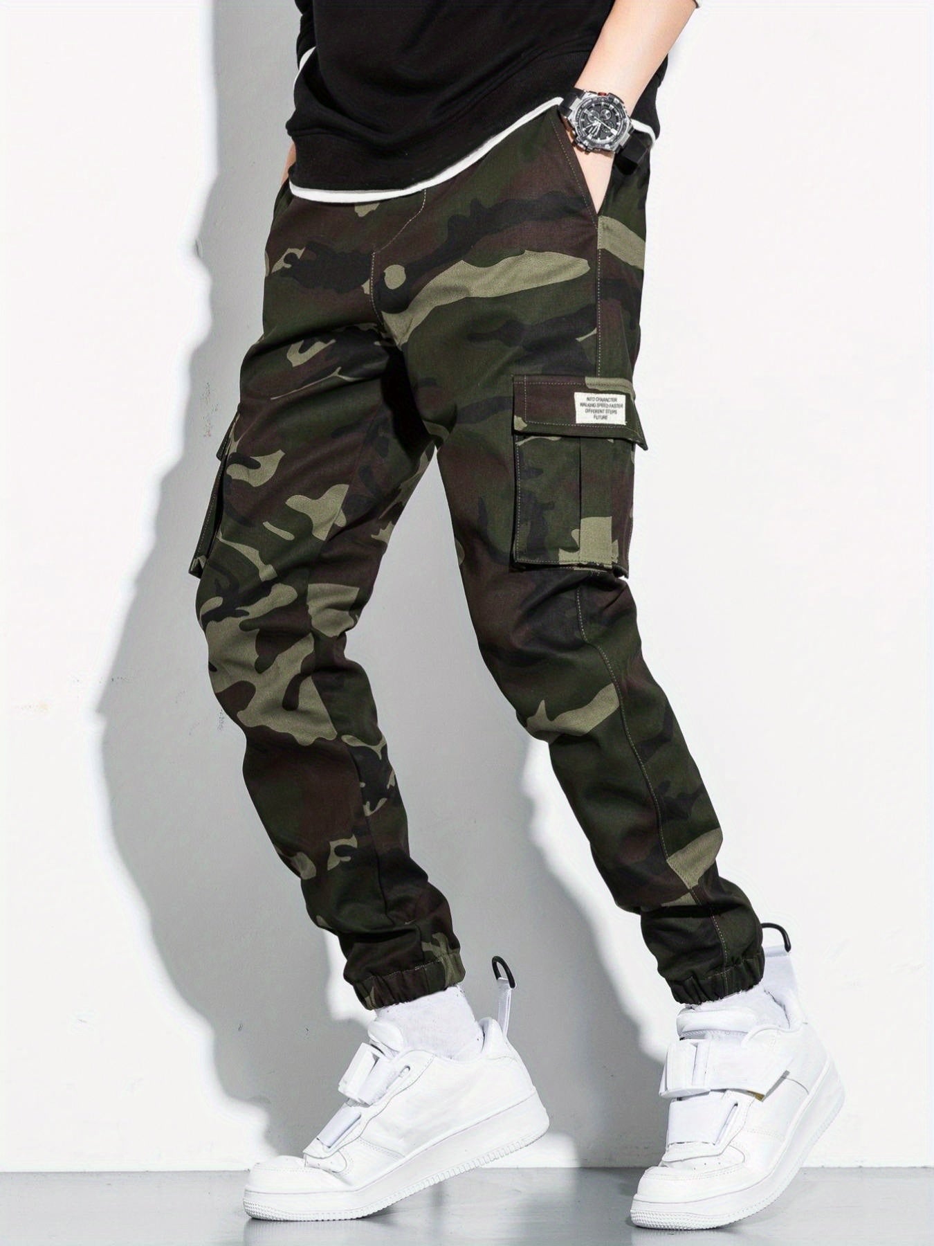 Men's Camo Flap Pocket Cargo Pants