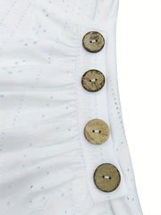  Women's Eyelet Embroidered Tank Top