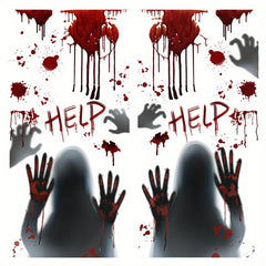 Halloween Props Wall Stickers PVC Horror Shadow Decorative Stickers