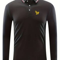 Men's Bee Print Long Sleeve Sports Shirt Top