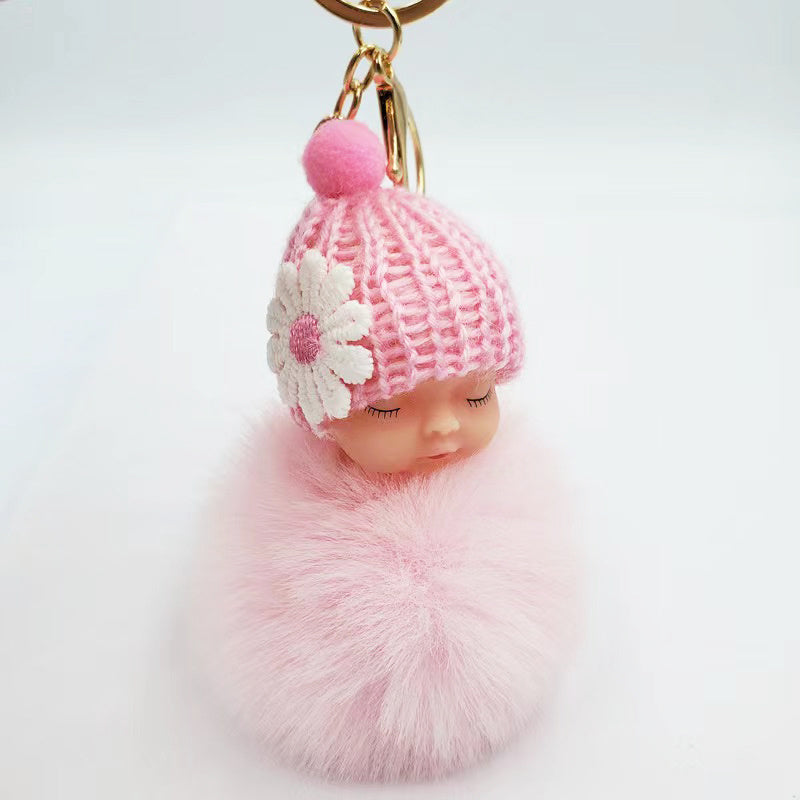 Cartoon Fur Ball Keychain Charm for Bags