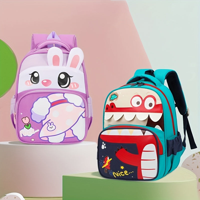Kindergarten Cartoon Schoolbag Boys Girls Dinosaur Rabbit Backpack