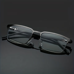 Men's Stainless Steel Business Glasses Anti Light Anti UV