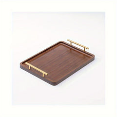 Wooden Breakfast Tray with Handle - Solid Wood Dinner Plate