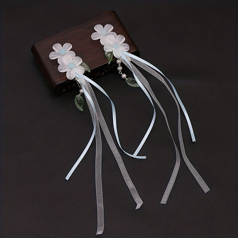 Ancient Style Crystal Hairpin Retro Headdress Flower Tassel Hair Accessories
