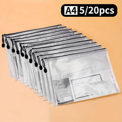 20pcs Mesh Zipper Bag Puzzle Bag 33x23cm A4 Size Letter Size