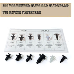 100pcs Nylon Car Interior Bumper Fixer Mudguard Set