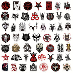 50pcs Devil Satan Graffiti Stickers For Mobile Phone Tablet Skateboard