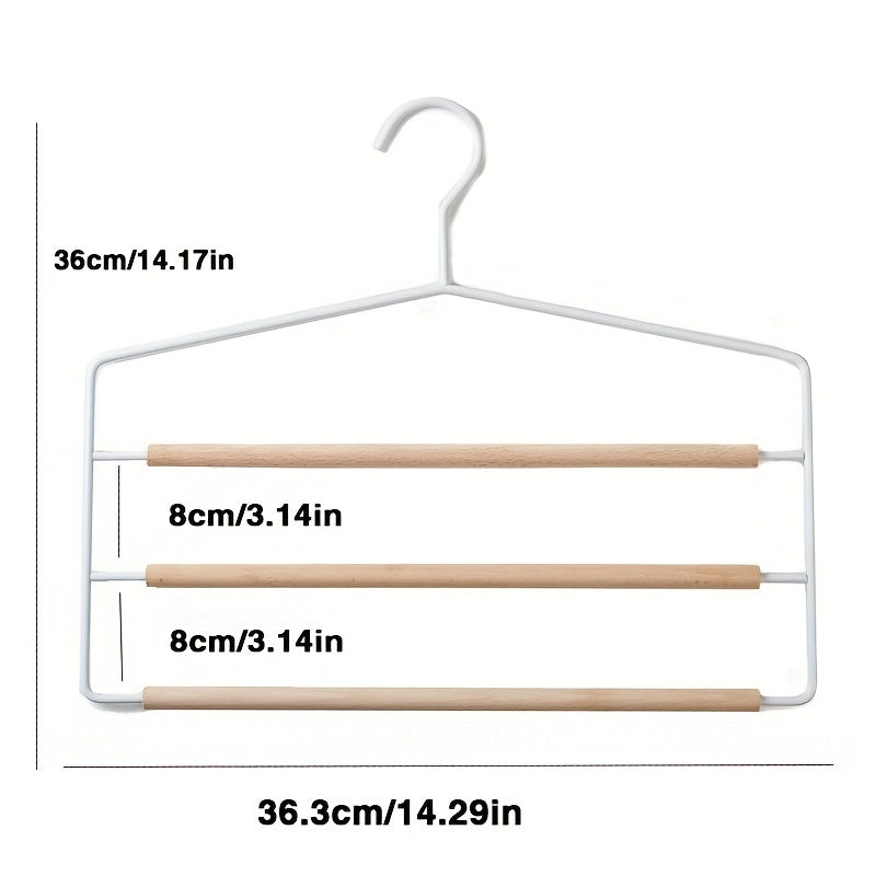 Multilayer Magic Closet Storage Organizer Wood Hanger For Clothing Pants