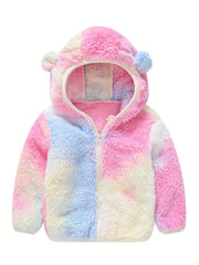 Toddler Fleece Jacket Baby Boys Girls Hooded Outwear Fall Winter Clothing