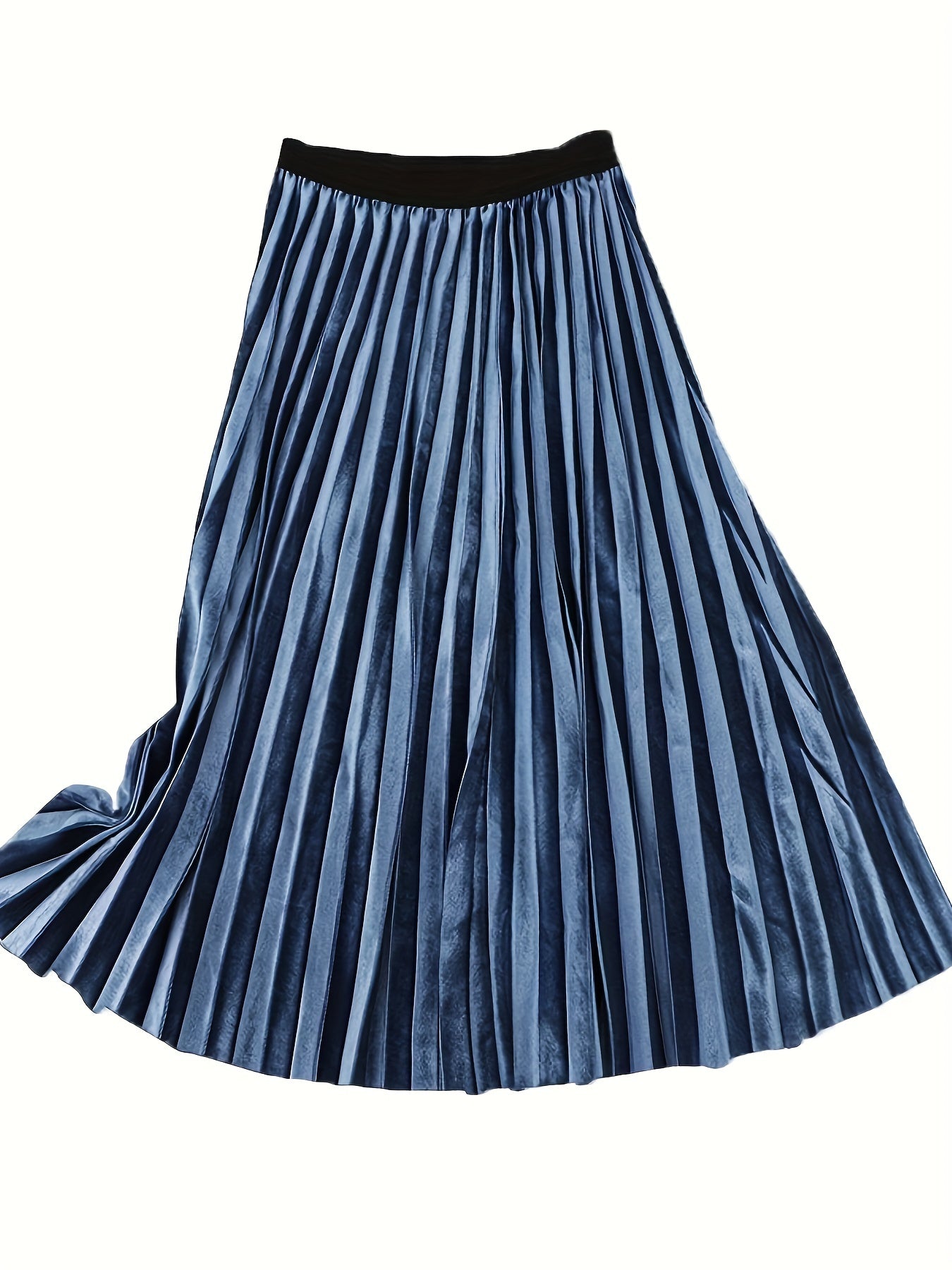  High Rise Velvet Pleated Maxi Skirt