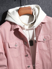 Men's Street Style Denim Jacket for Spring Fall