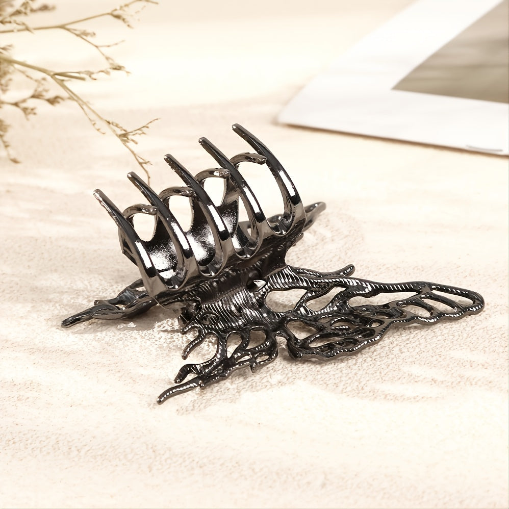 Hollow Butterfly Chignon Hair Clip Strong Hold Grip Hair Jaw Clip