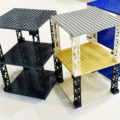 Tech Building Blocks Set with 2x10 Column Train Track Support
