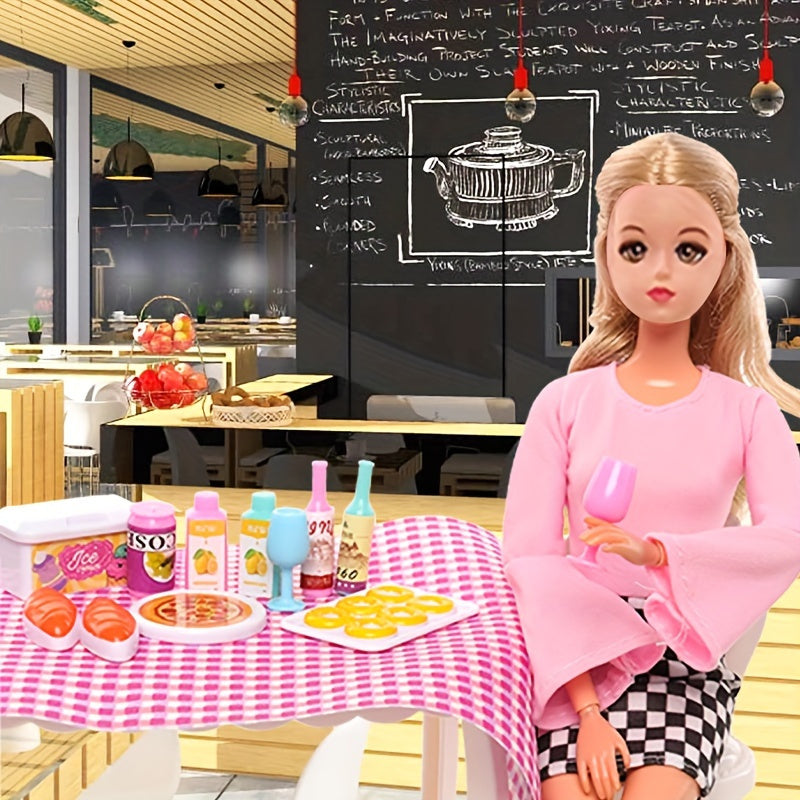 43pcs Dollhouse Accessory Set Small Food Tableware and Kitchen Decorations