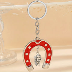 Horseshoe Key Ring Western Cowboy Key Pendant