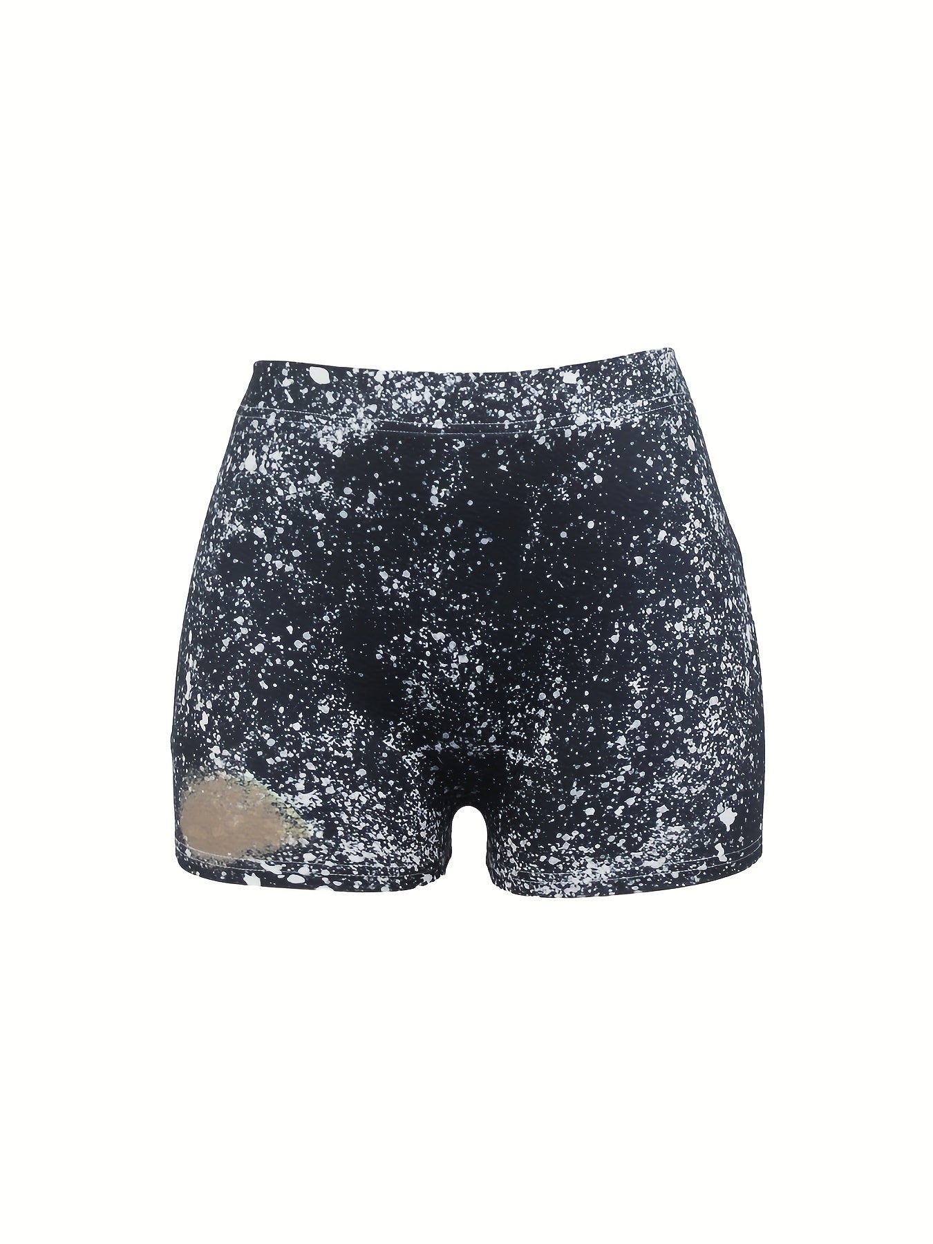 Letter Print Skinny Shorts for Women