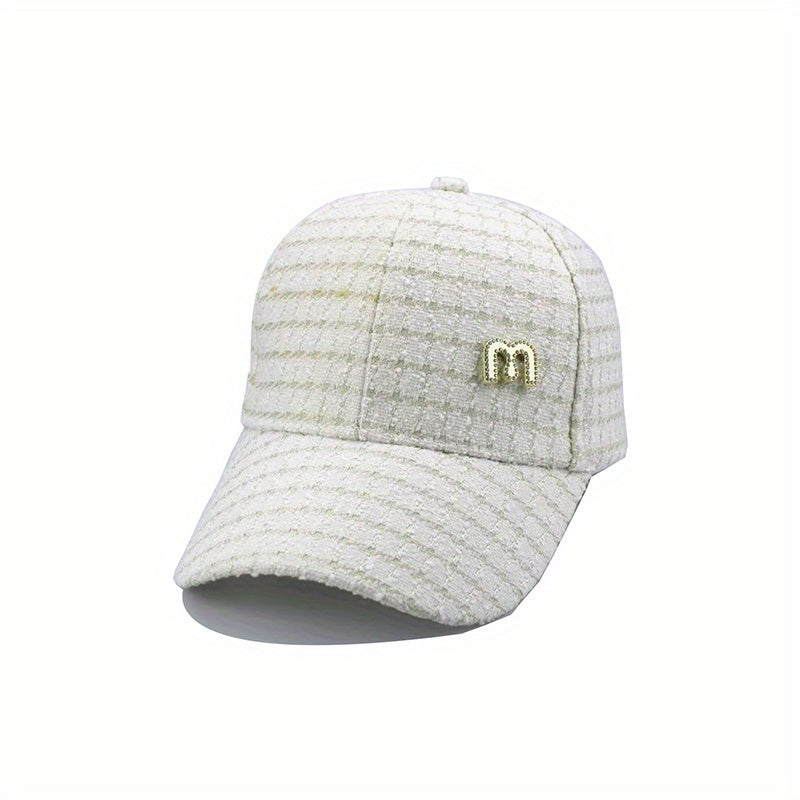 Plaid Pattern Sun Hat Classic Baseball Cap Lightweight Dad Hats For Women