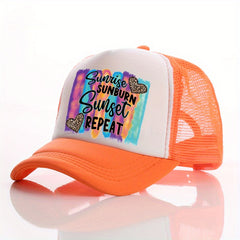 Men's Love Letter Print Peaked Cap Street Baseball Cap