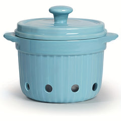 Ceramic Garlic Keeper with Lid Countertop Storage Bowl