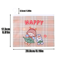 Girl Cartoon Pattern File Bag for School Office