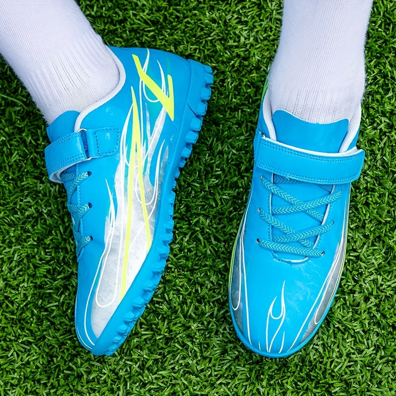 Youth Turf Soccer Shoes Hook And Loop Fastener Safe For Ankle All Season
