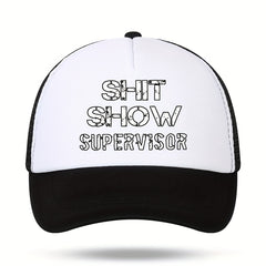 Interesting Words Print Men's Mesh Sun Hat