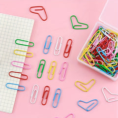 100 Colorful Paper Clip Book Bookmark Clip Office Supplies
