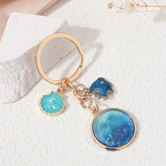 Shell Shape Sea Keychain Enamel Painted Ocean Ornament Bag Accessories