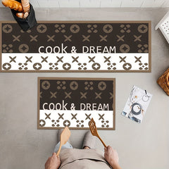 2pcs Anti Fatigue Kitchen Mat & Hallway Carpet Set
