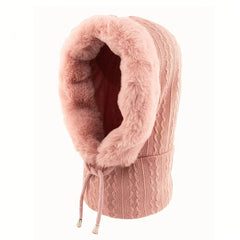Women's Winter Outdoor Cycling Head Cover Hat Anti Cold Fleece Warm Cap