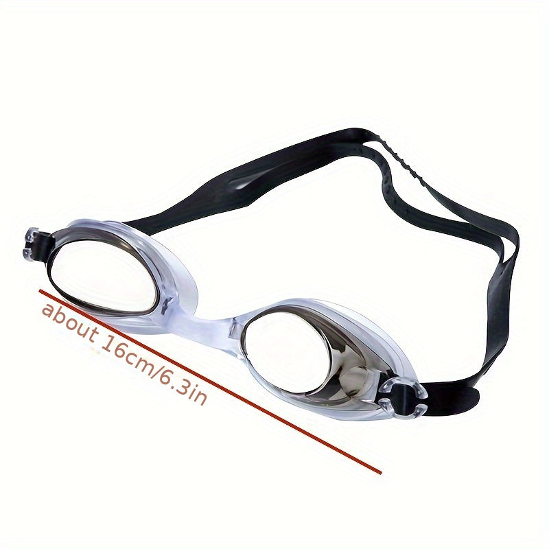 Swim Goggles w/ Nose Clip & Ear Plugs Waterproof Anti-Fog for Adults