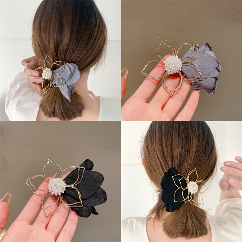 Flowers Hair Claw Clips Fabric Hair Barrettes For Women And Girls
