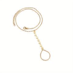 Double Layer Chain Finger Mitten Bracelet for Women