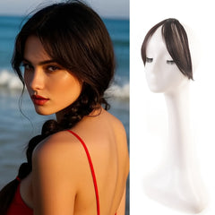 Natural Style Clip On Bangs 8 Inch Straight Hair Extension