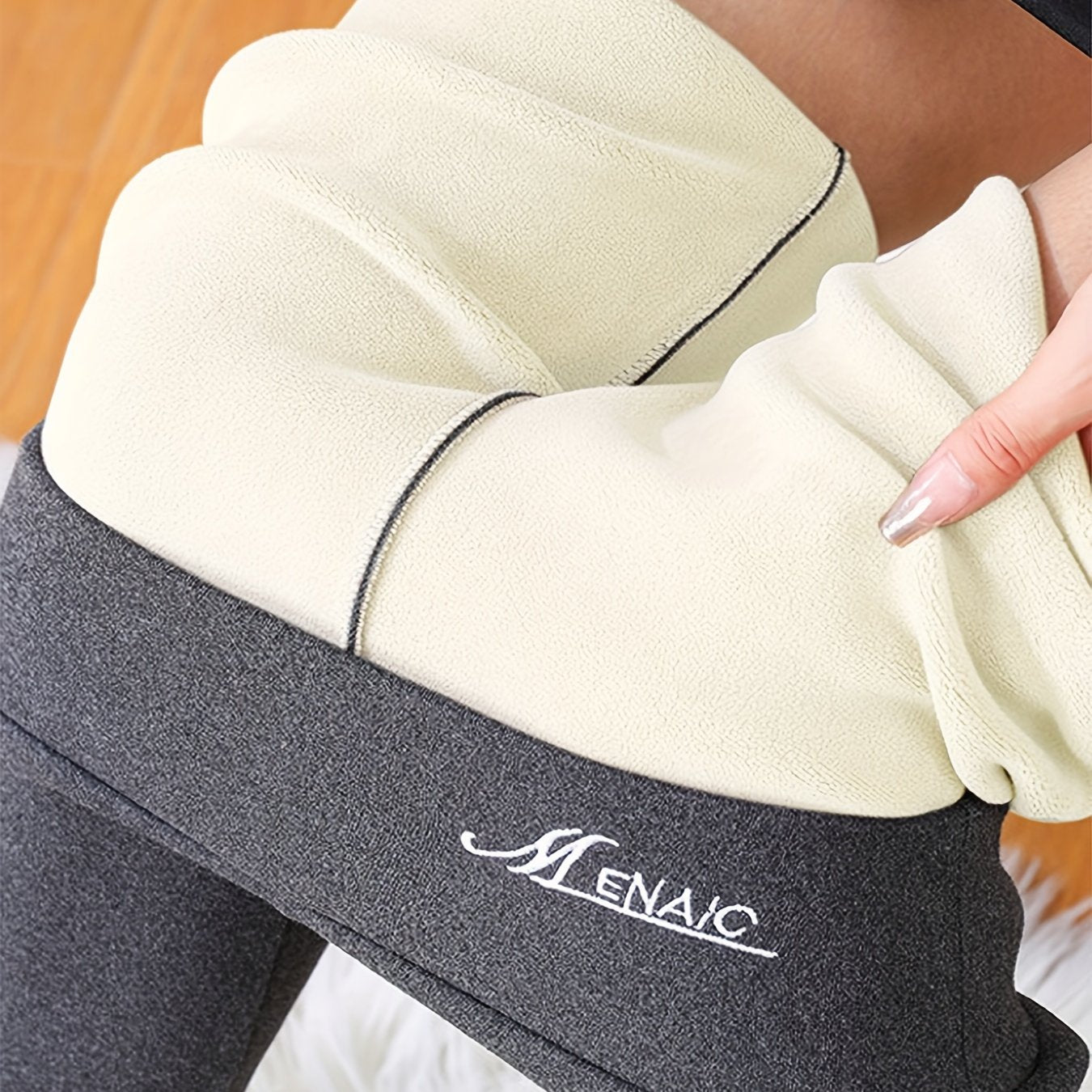 Plush Lined Thermal Pants Soft & Comfy Slim Elastic Tights